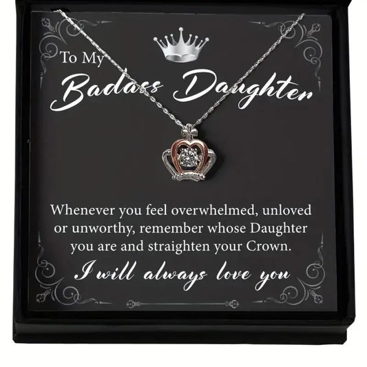 Badass Daughter Crown Necklace