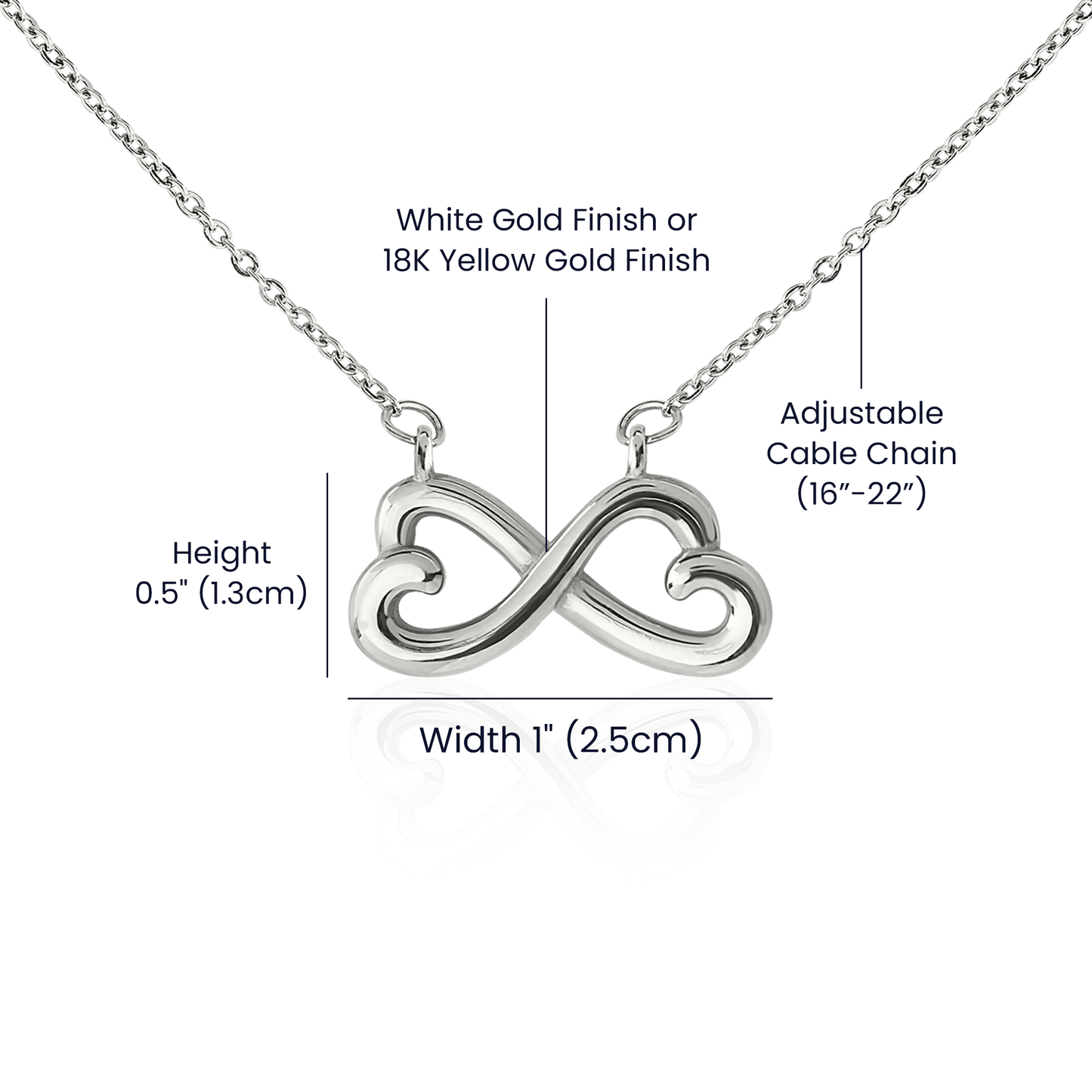 **Endless Love Infinity Heart Necklace – “I'll Love You Till the End of Time” Gift for Her**